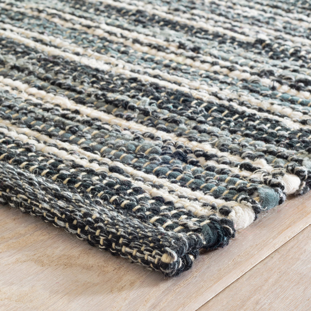Francisco Handwoven Cotton Rug | Black