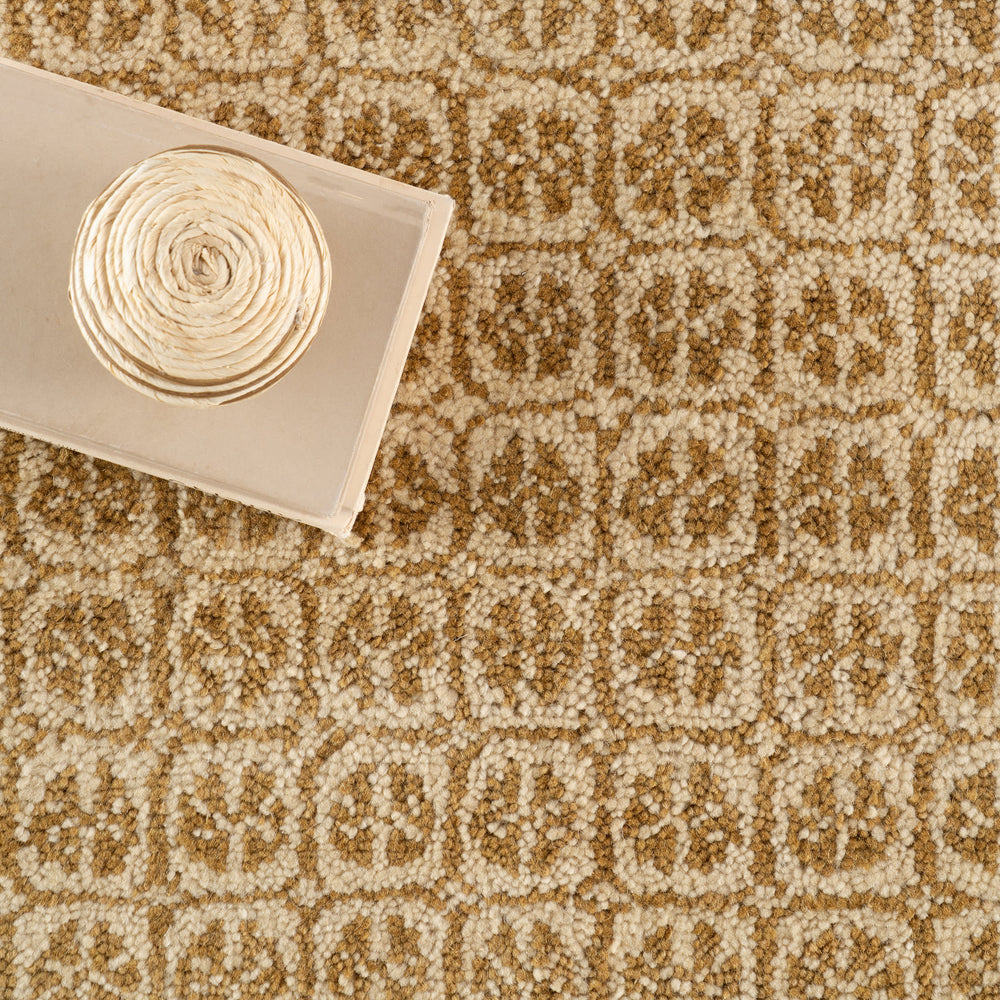 Tullie Hand Knotted Wool Rug | Ochre
