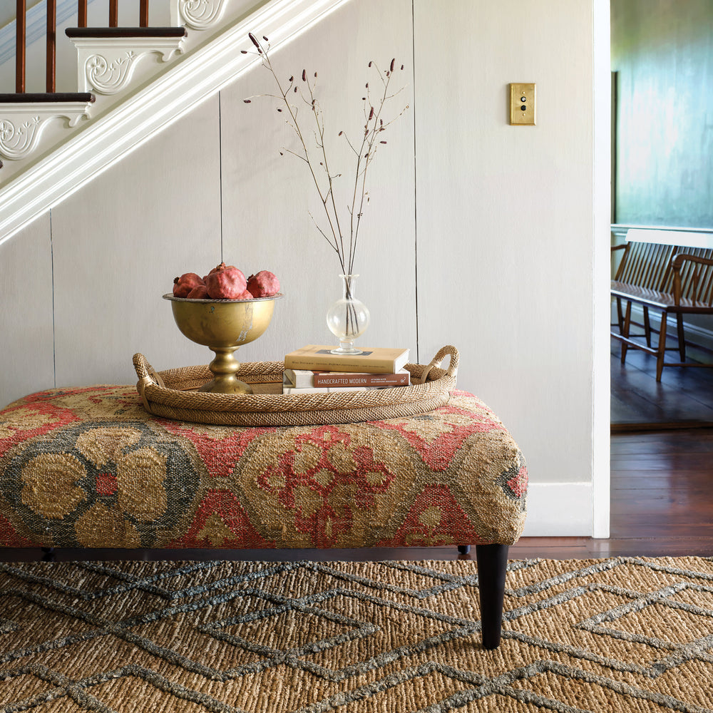 Pali Custom Rug Ottoman | Multi