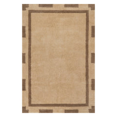Orlina Bordered Cotton Rug | Cream