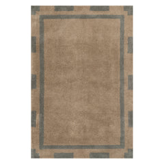 Orlina Bordered Cotton Rug | Grey