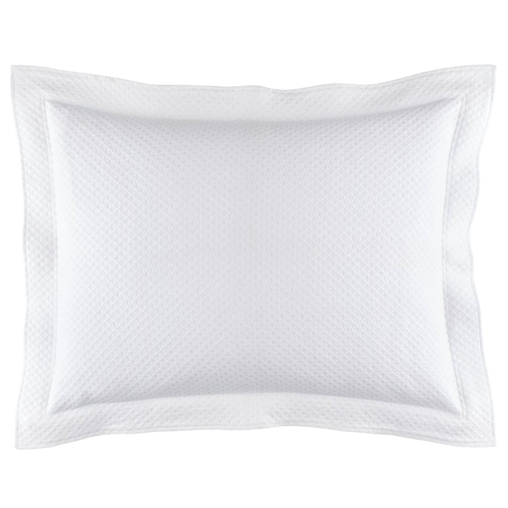 Petite Trellis Matelasse Sham | White