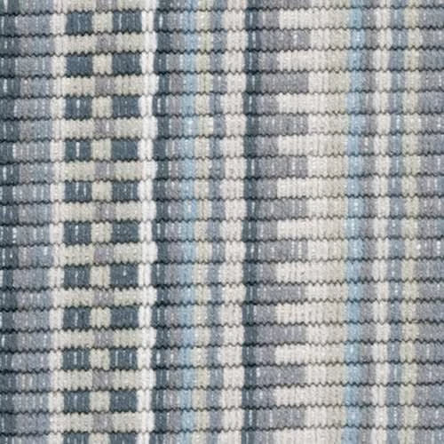 Lucky Stripe Handwoven Cotton Rug Swatch | Grey