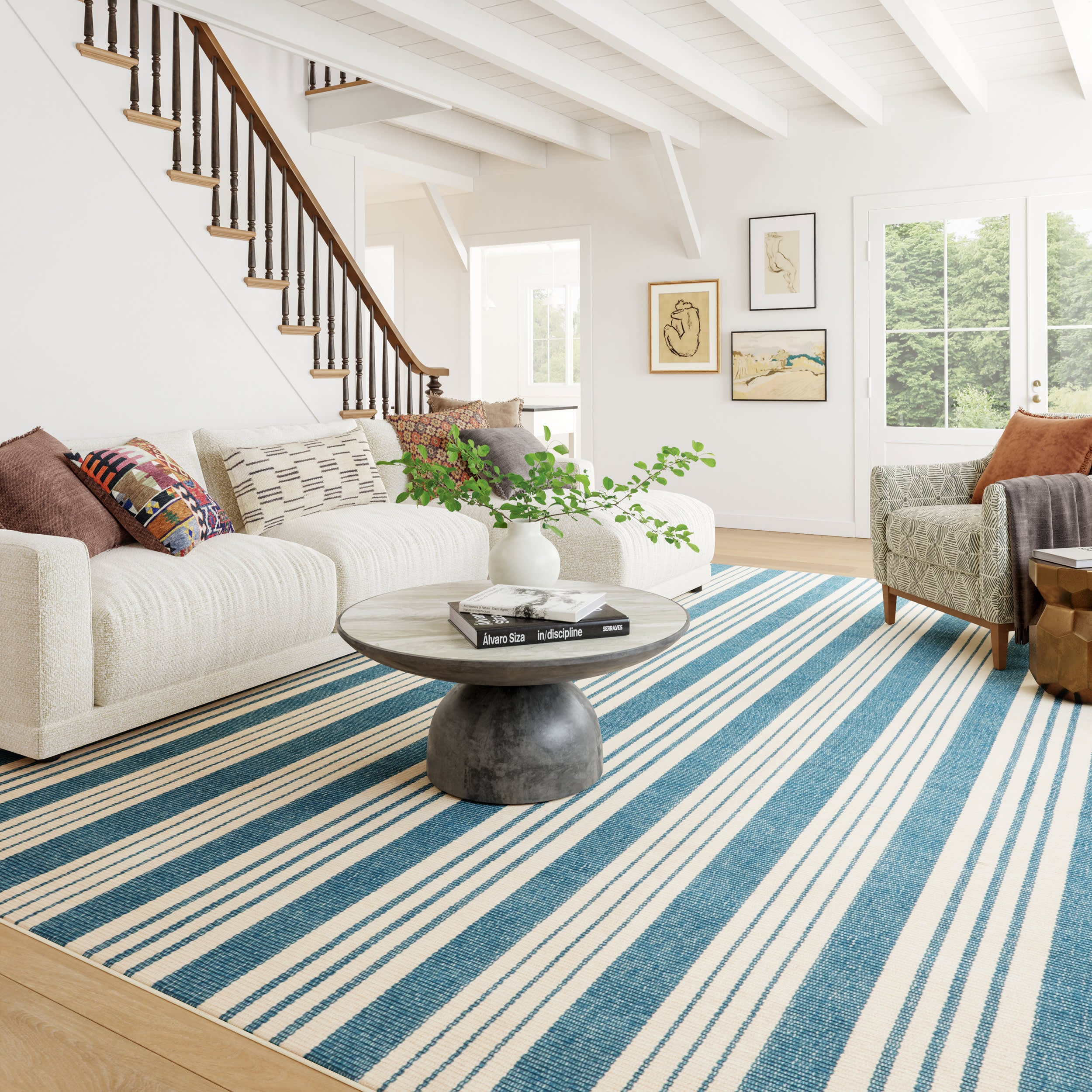 Birmingham Machine Washable Rug | Blue – Annie Selke