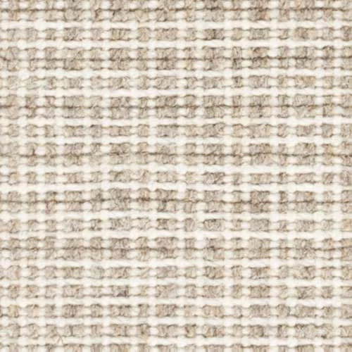 Checkers Woven Wool Custom With Attached Rug Pad Rug Swatch | Natural