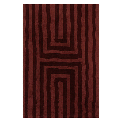 Shevina Handmade Washable Wool Rug | Burgundy