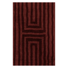 Shevina Handmade Washable Wool Rug | Burgundy
