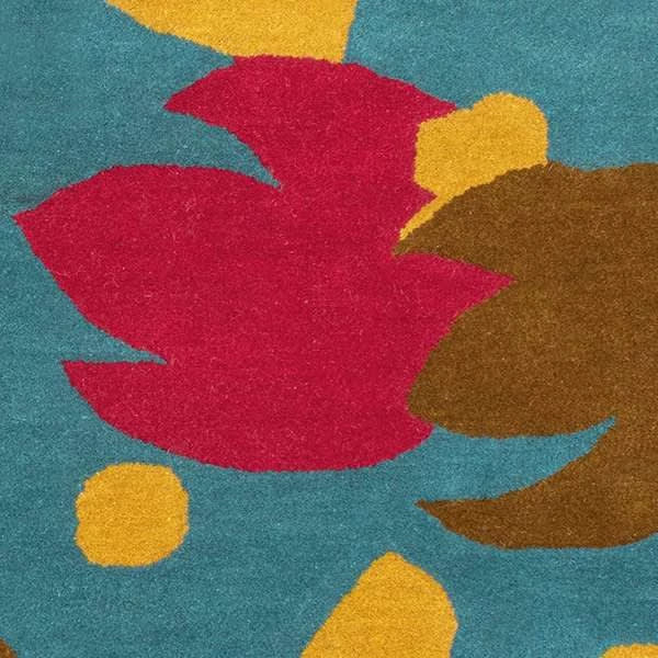 Happy Flower Hand Tufted Wool Rug Swatch | Autumn