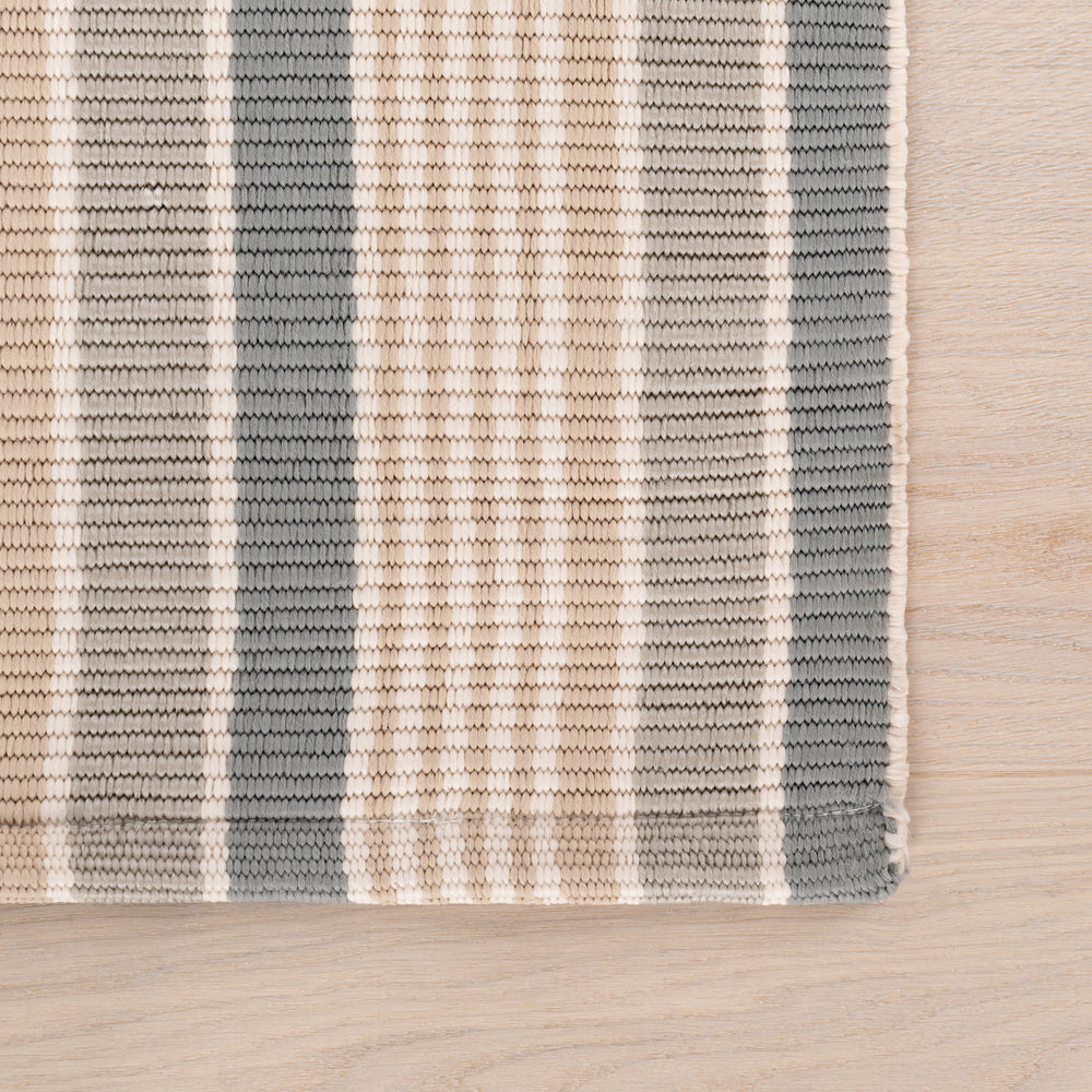 Mystic Stripe Handwoven Indoor/Outdoor Rug | Slate