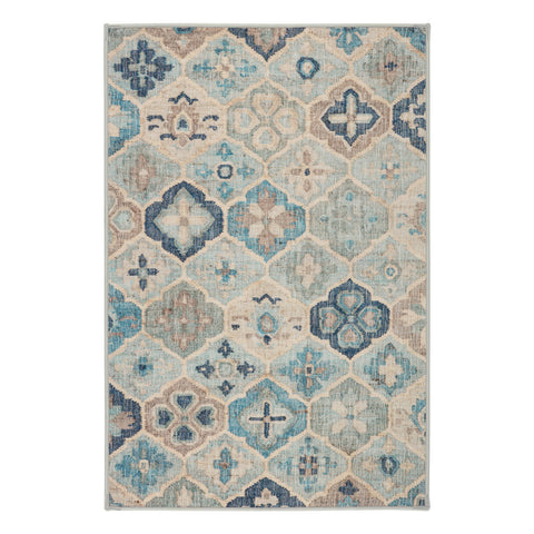 Pali Machine Washable Rug | Blue