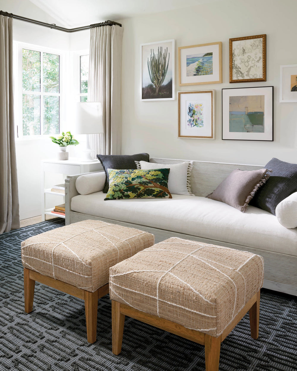 Terra Embroidered Decorative Pillow Cover | Green