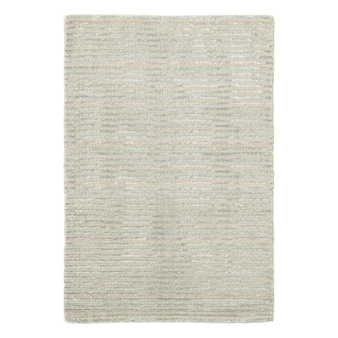 Cut Stripe Hand Knotted Viscose/Wool Rug | Ocean