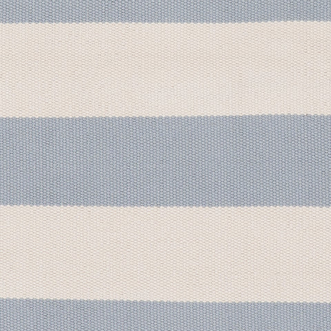 Banks Stripe Handwoven Indoor/Outdoor Rug Swatch | Swedish Blue