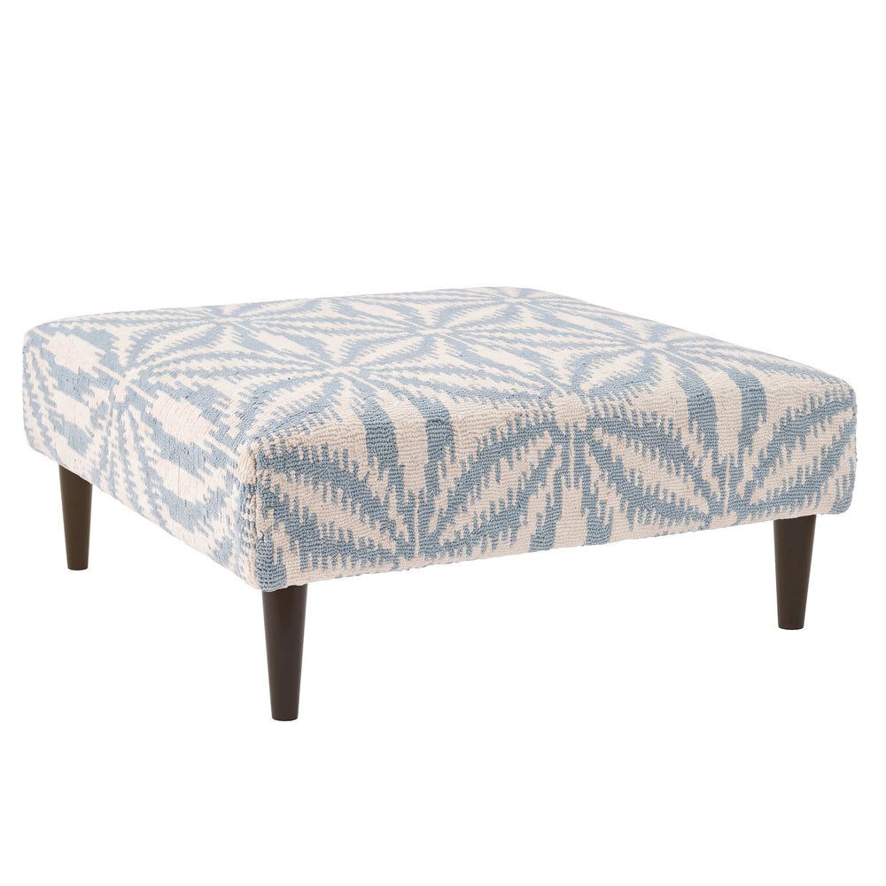 Aster Rug Ottoman | Sky