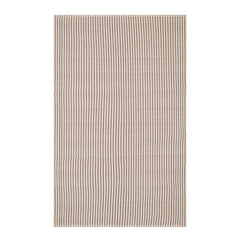 Pinstripe Handwoven Indoor/Outdoor Rug | Brown/Ivory
