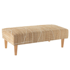 Judson Custom Rug Ottoman | Ivory