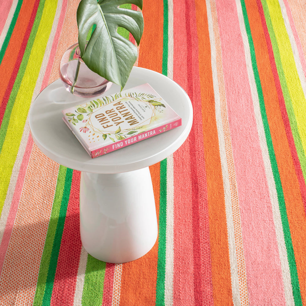 Seed Stitch Stripe Handwoven Indoor/Outdoor Rug | Spring