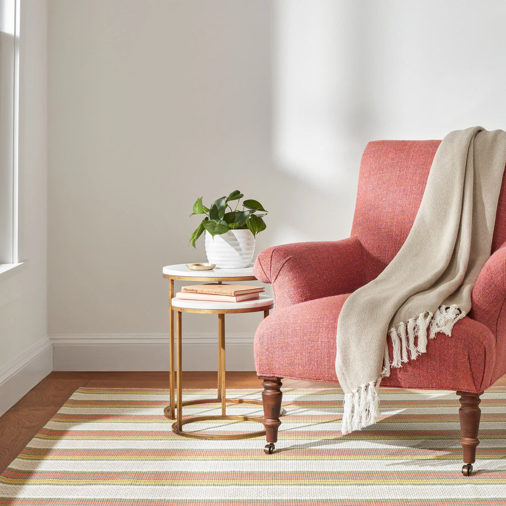 Sloane Stripe Handwoven Cotton Rug | Sprout