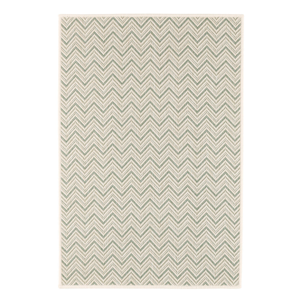 Happy Chevron Woven Indoor/Outdoor Custom Rug | Seaglass