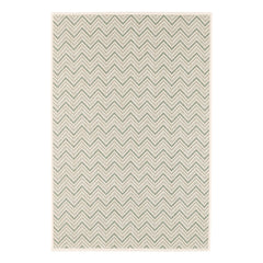 Happy Chevron Woven Indoor/Outdoor Custom Rug | Seaglass