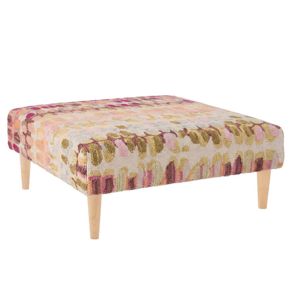 Paint Chip Rug Ottoman | Pastel