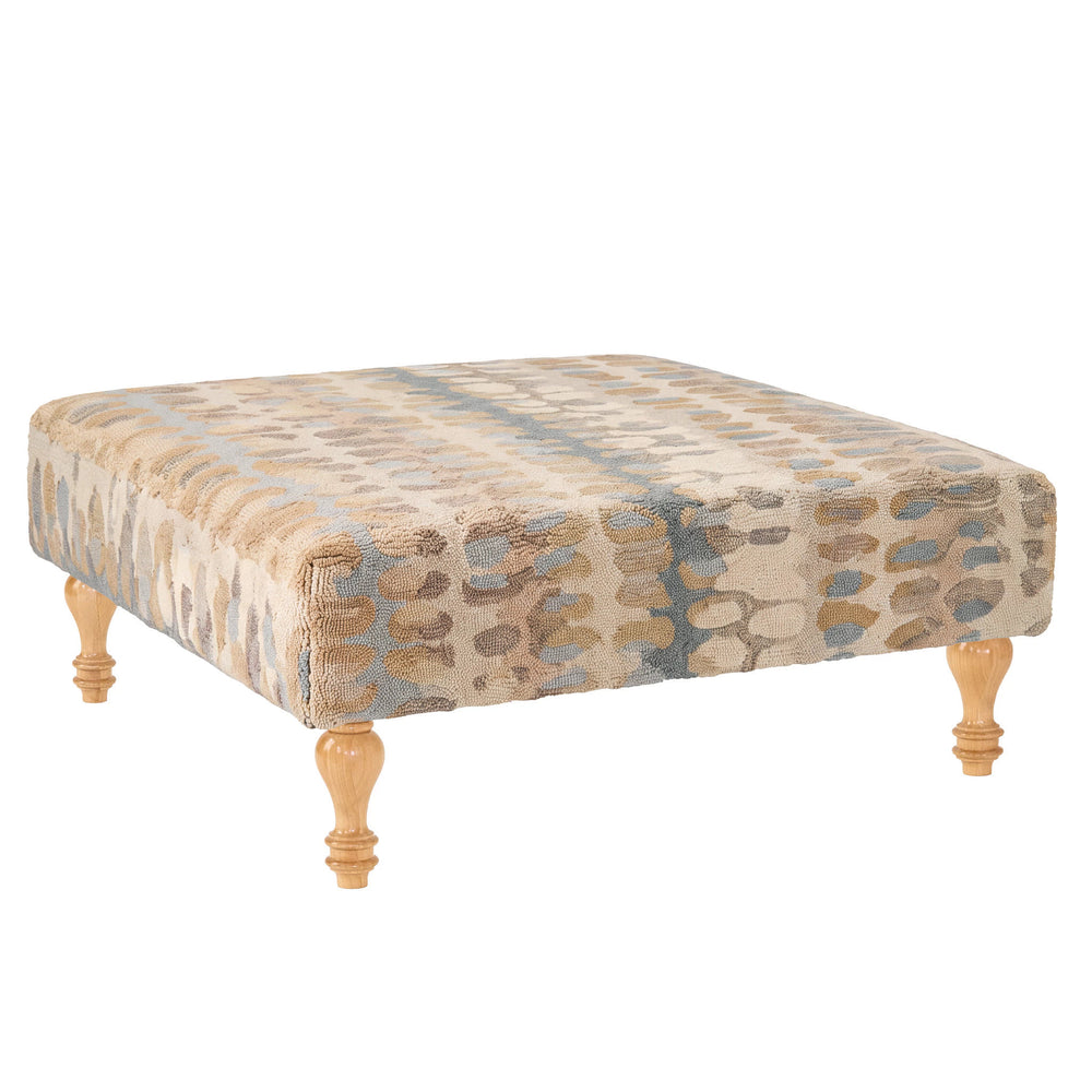 Paint Chip Rug Ottoman | Natural