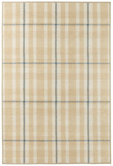 Hallie Plaid Machine Washable Rug | Khaki