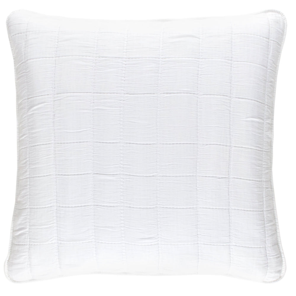 Monet Quilted Sham | White