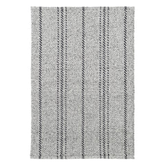 Melange Stripe Handwoven Indoor/Outdoor Rug | Grey/Black