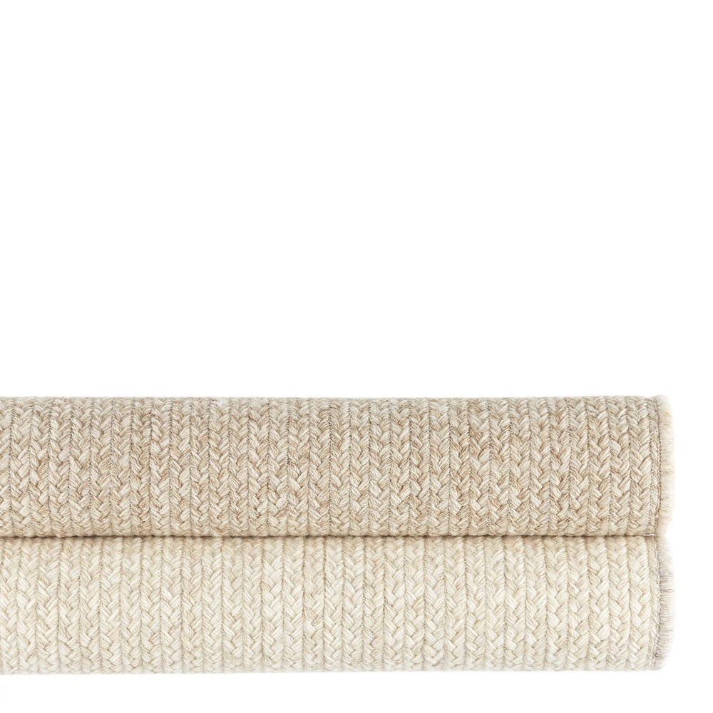 Merrill Woven Wool Custom Rug | Natural