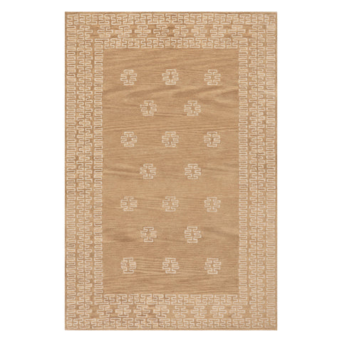 Arizona Southwestern Motif Wool Rug | Tan