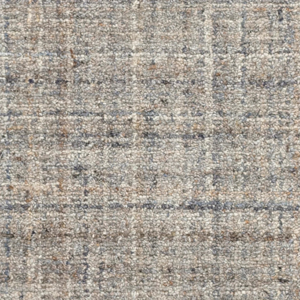 Harris Hand Micro Hooked Wool Rug Swatch | Blue/Brown