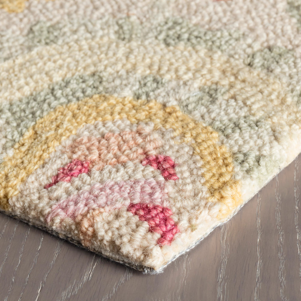 Ines Hand Micro Hooked Wool Rug | Multi