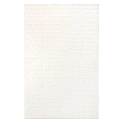 Milazia Honeycomb Plush Cloud Washable Rug | White
