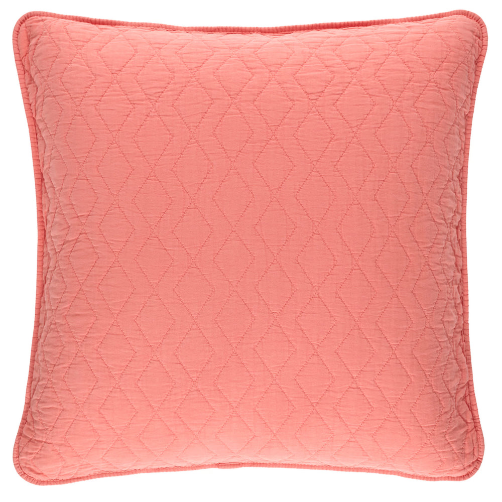 Birdie Quilted Sham | Coral