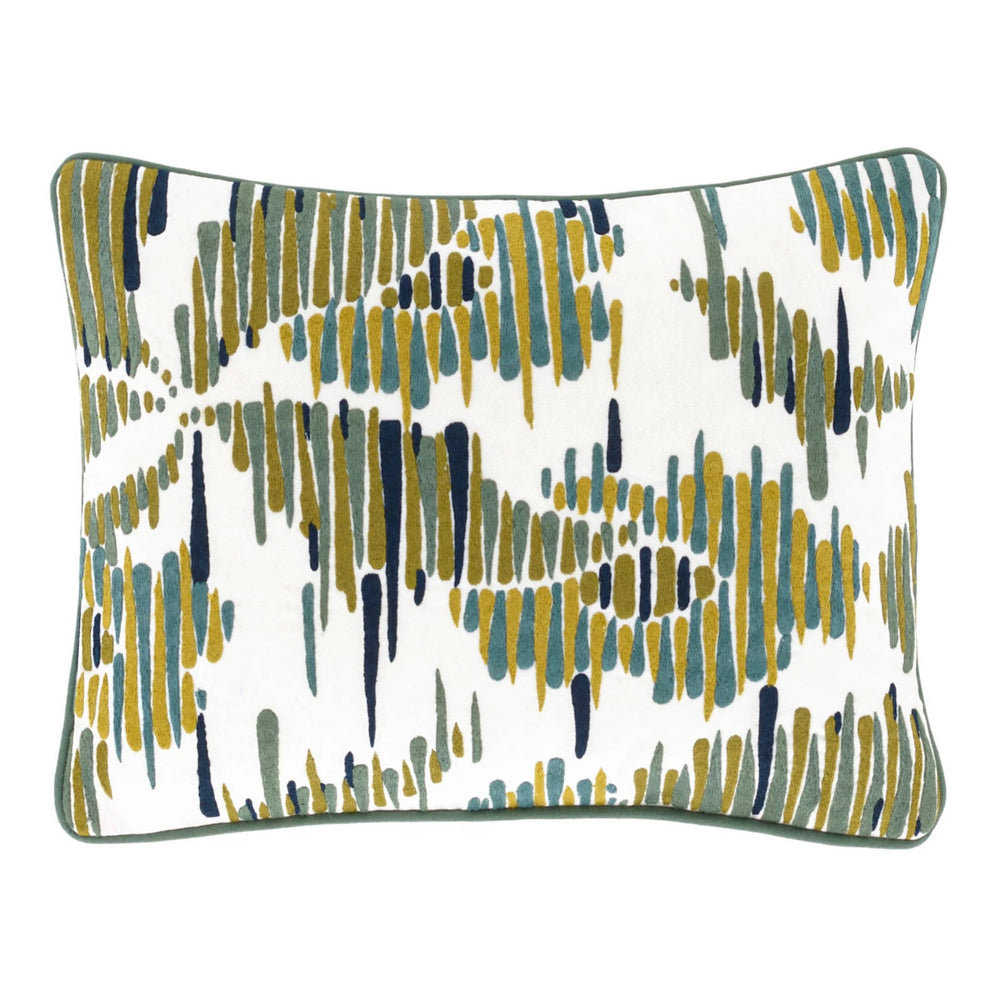 Boogie Board Embroidered Decorative Pillow Cover | Blue