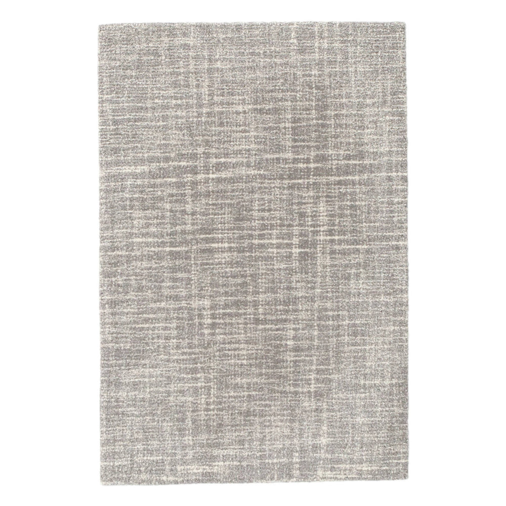 Crosshatch Hand Micro Hooked Wool Rug | Dove Grey
