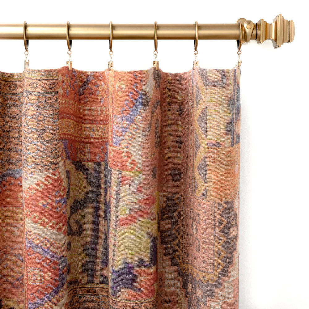 Anatolia Linen Curtain Panel | Orange