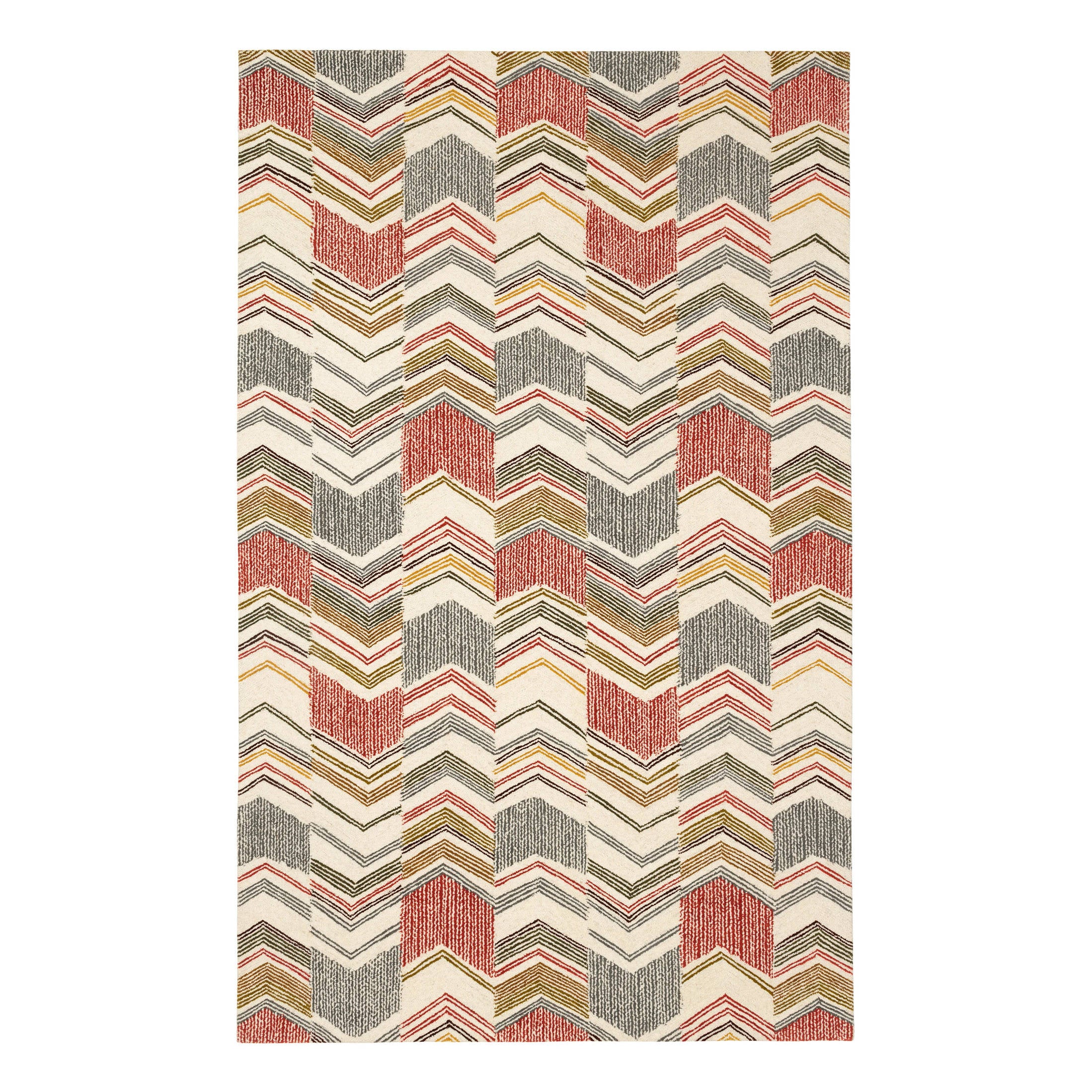 Zig Zag Hand Micro Hooked Wool Rug | Multi – Annie Selke