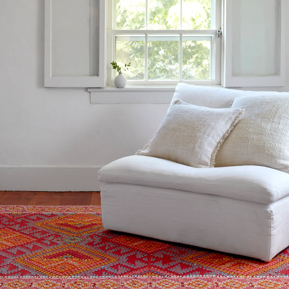 Valencia Kilim Handwoven Indoor/Outdoor Rug | Spice