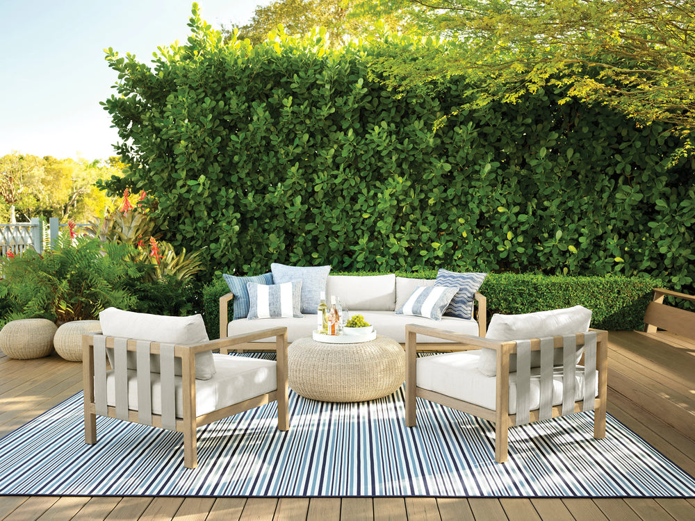 Awning Stripe Indoor/Outdoor Decorative Pillow Cover | Navy