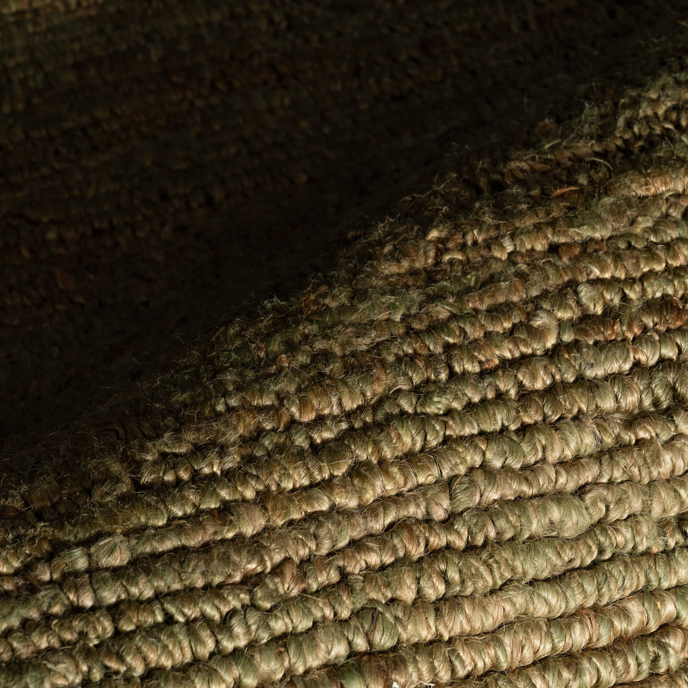 Varnu Textured Handmade Jute Rug | Green