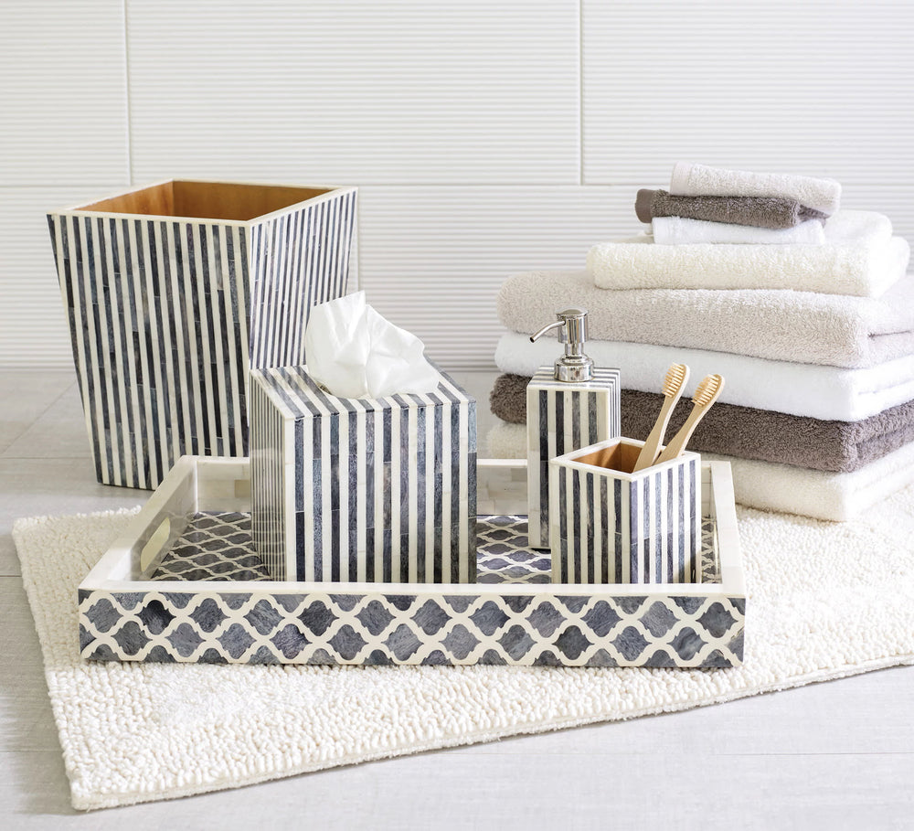 Bone Inlay Tumbler | Grey Stripe