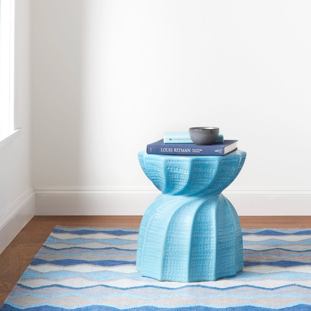 Safety Net Handwoven Indoor/Outdoor Rug | Blue
