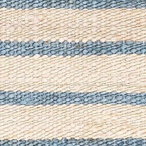 Moana Stripe Handwoven Jute Rug Swatch | Blue