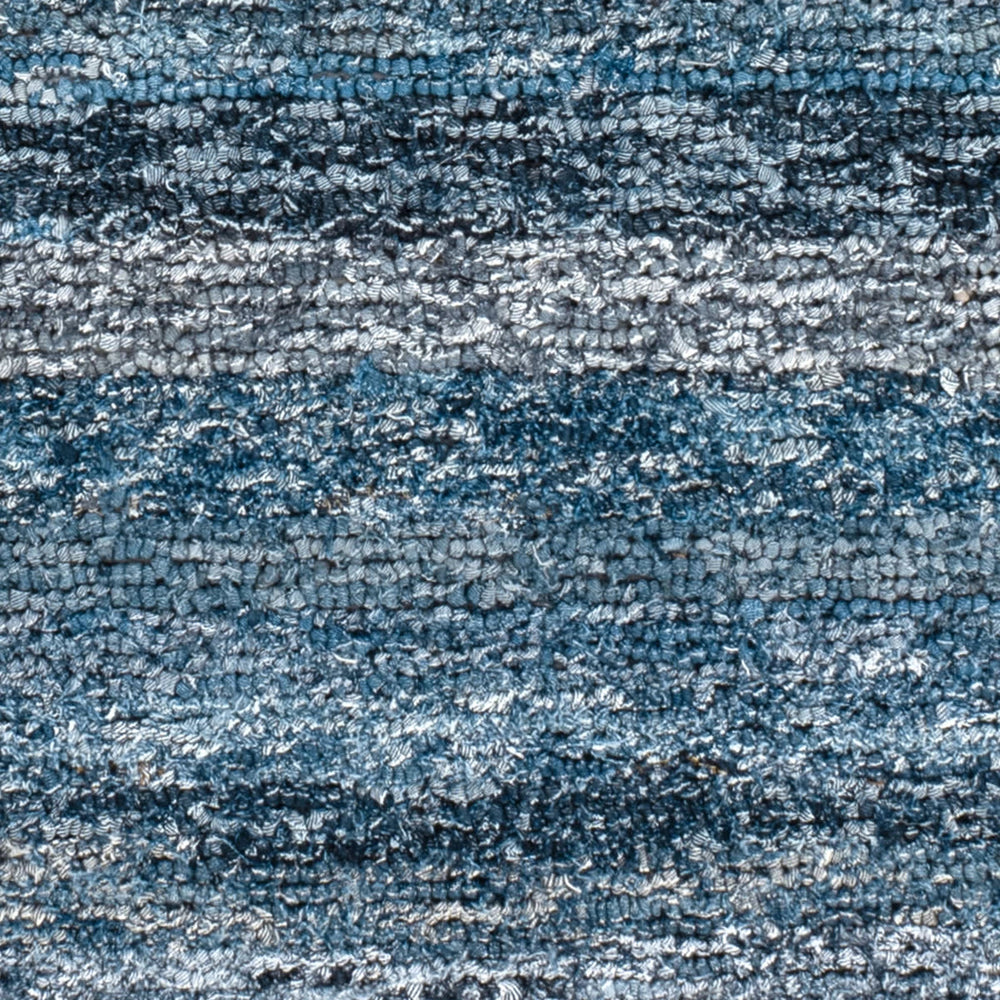 Denim Chindi Hand Hooked Cotton Rug Swatch | Blue