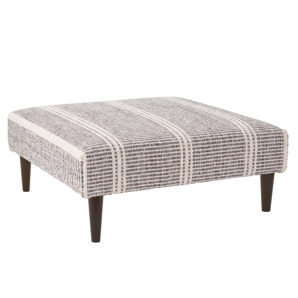 Malta Rug Ottoman | Grey