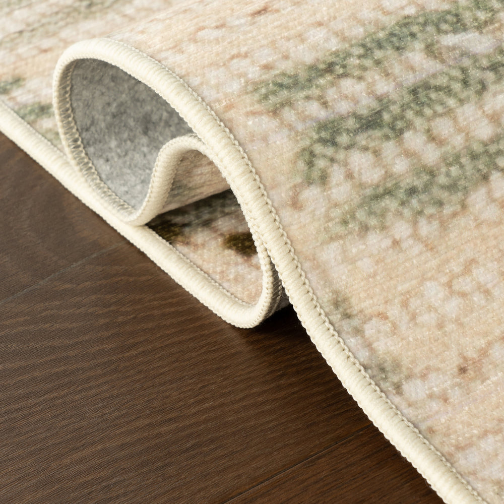 Orzalla Southwestern Diamond Washable Rug | Green