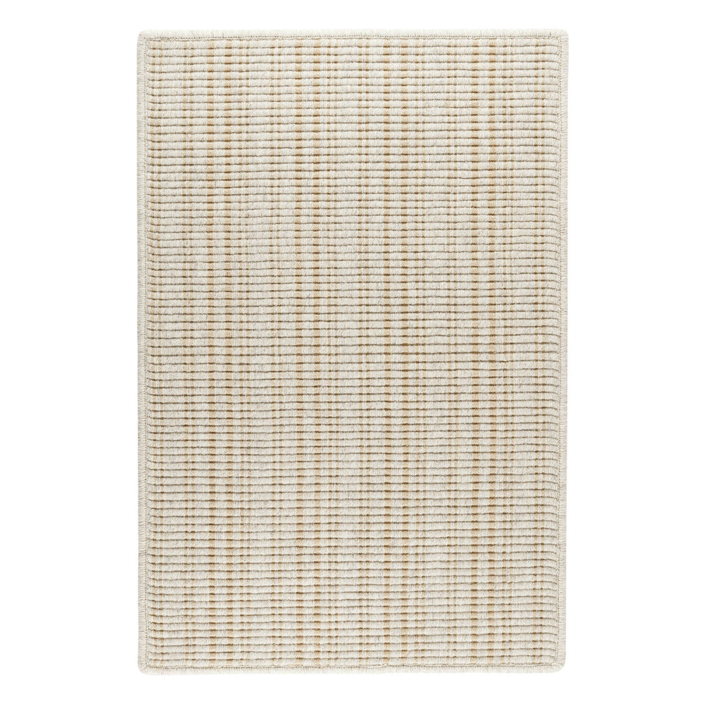 Warren Ticking Gold Woven Wool Custom Rug | Gold