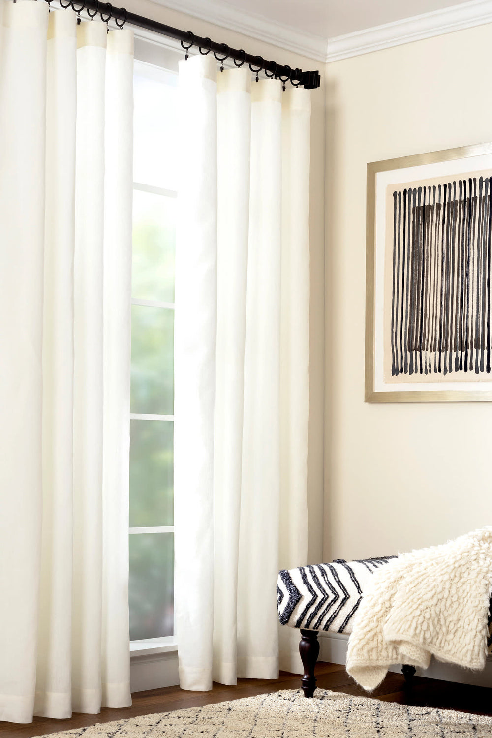 Lush Linen Curtain Panel | Ivory